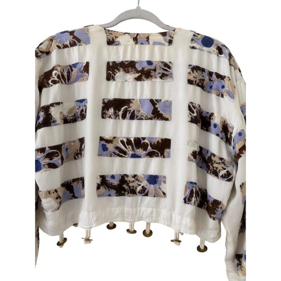 Native Wear Design Unique Boho Cropped Button-Up Jacket With Tassel Details - Picture 5 of 13